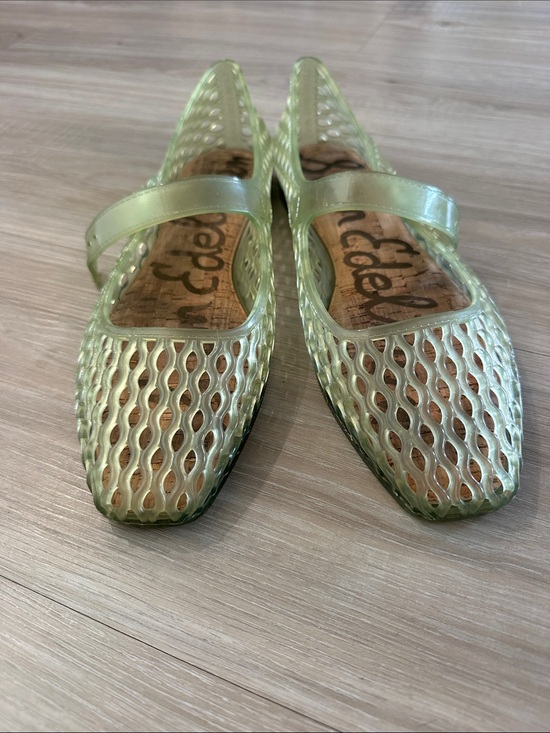 Sam Edelman Shoes - Sam Edelman Green Jelly Mary Jane Flats for Women size 9